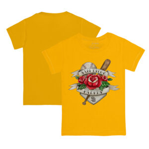 Toddler Tiny Turnip Gold San Diego Padres Tattoo Rose T-Shirt