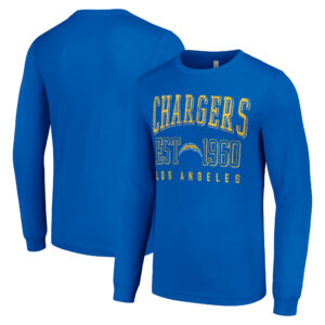 Men's Starter Royal Los Angeles Chargers Throwback Logo Long Sleeve T-Shirt
