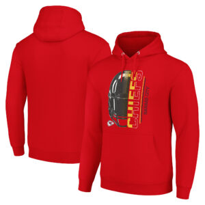 Unisex Starter Red Kansas City Chiefs Half Helmet Logo Pullover Hoodie