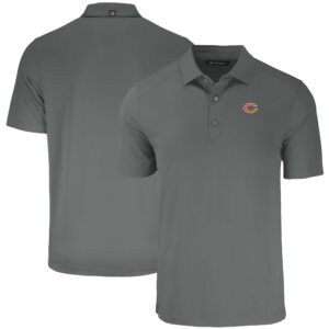Men's Cutter & Buck Gray Chicago Bears  Forge Eco Stretch Recycled Polo