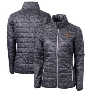Women's Cutter & Buck Black Seattle Mariners City Connect Rainier PrimaLoft Eco Insulated Full-Zip Camo Puffer Jacket