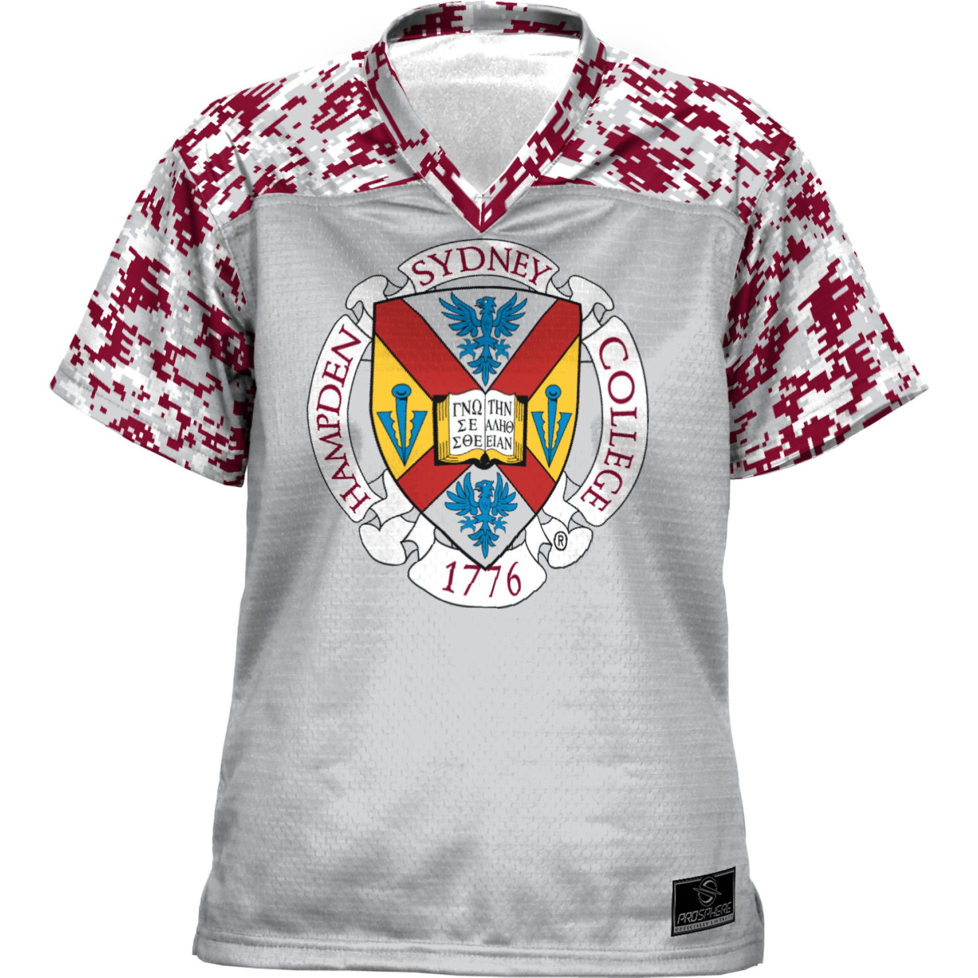 Women's ProSphere Gray Hampden-Sydney College Tigers Camo Football Jersey - Image 3