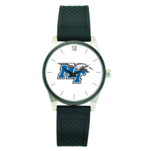 Men's Black MTSU Blue Raiders Silicone Strap Wristwatch