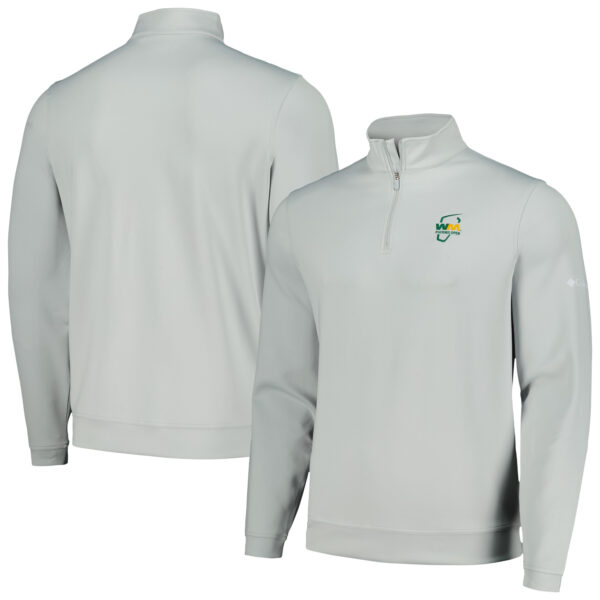 Men's Columbia Gray WM Phoenix Open Wickham Hills Omni-Wick Quarter-Zip Jacket