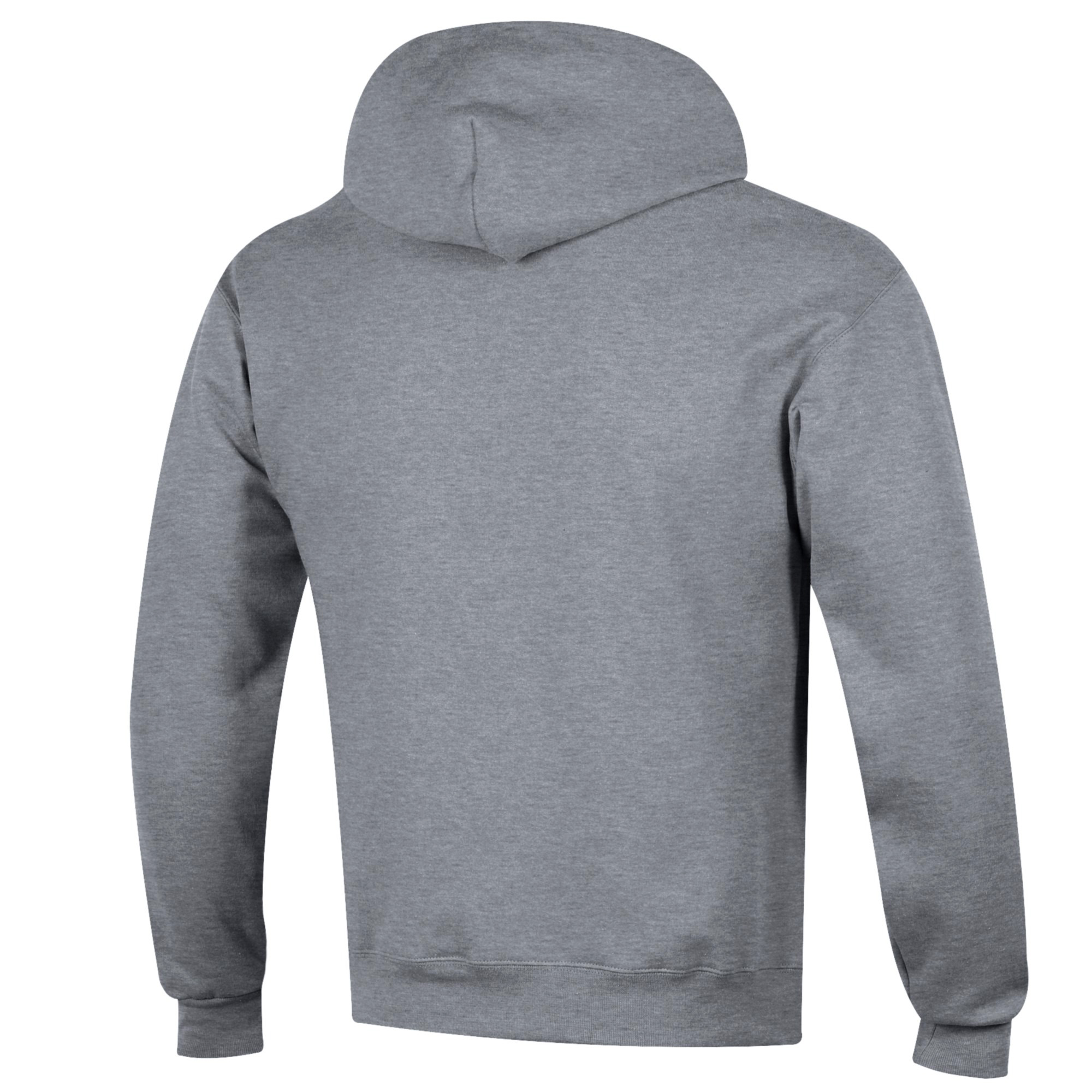 Men's Champion Gray Miami University RedHawks Stack Logo Softball Powerblend Pullover Hoodie - Image 4
