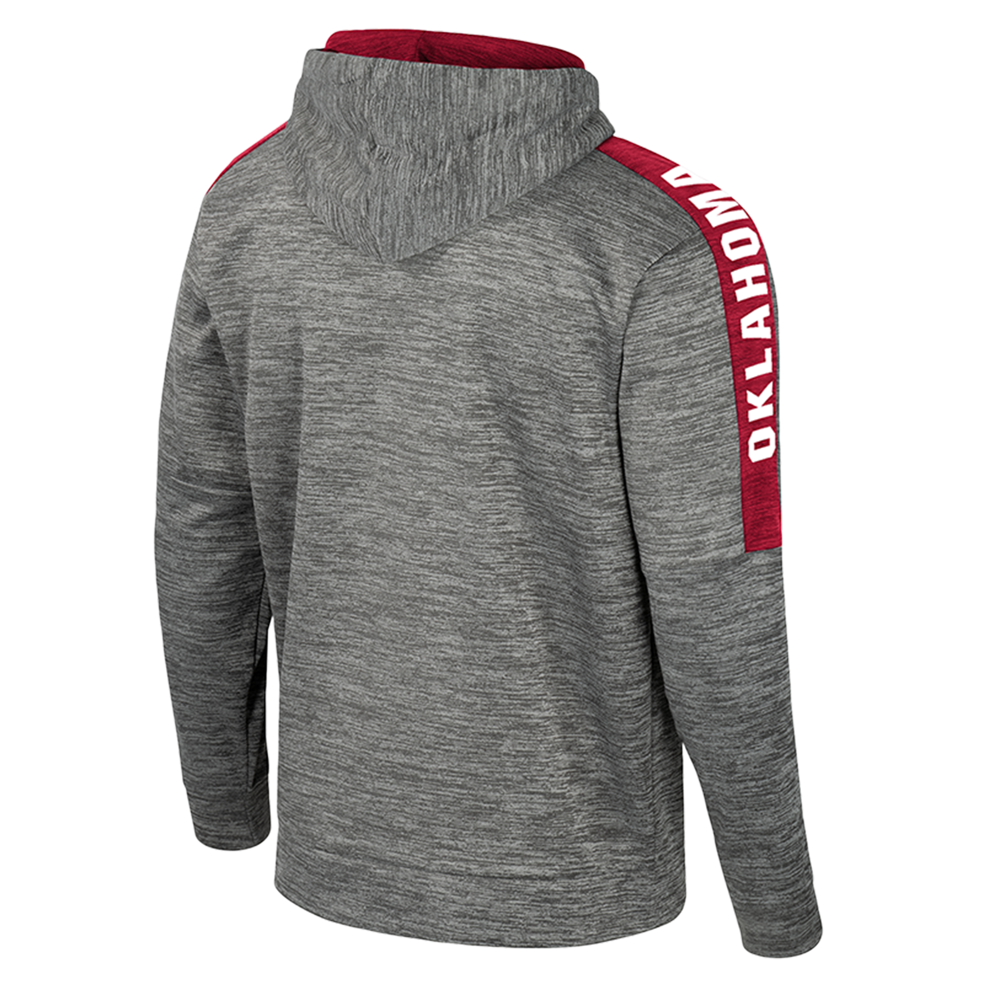 Men's Colosseum Heather Gray Oklahoma Sooners Dozer Pullover Hoodie - Image 4