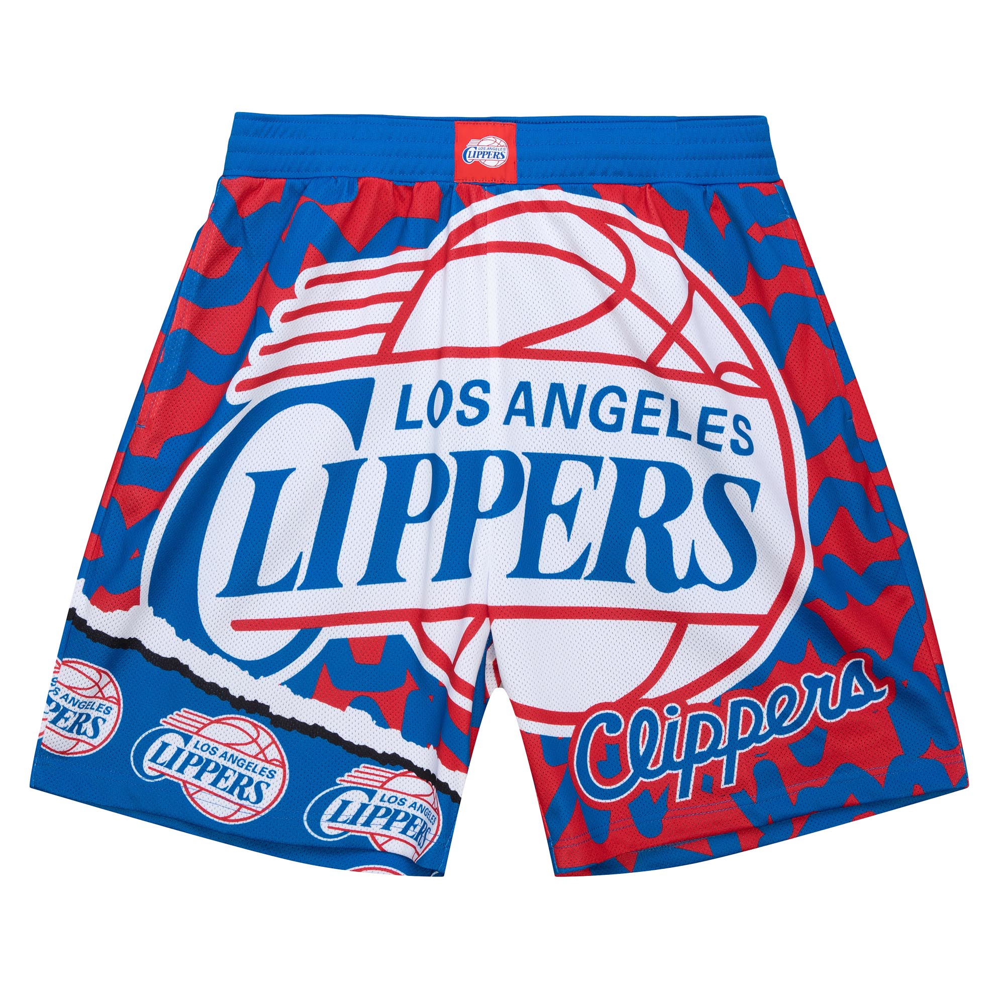 Men's Mitchell & Ness Royal LA Clippers Jumbotron 2.0 Sublimated Shorts - Image 7