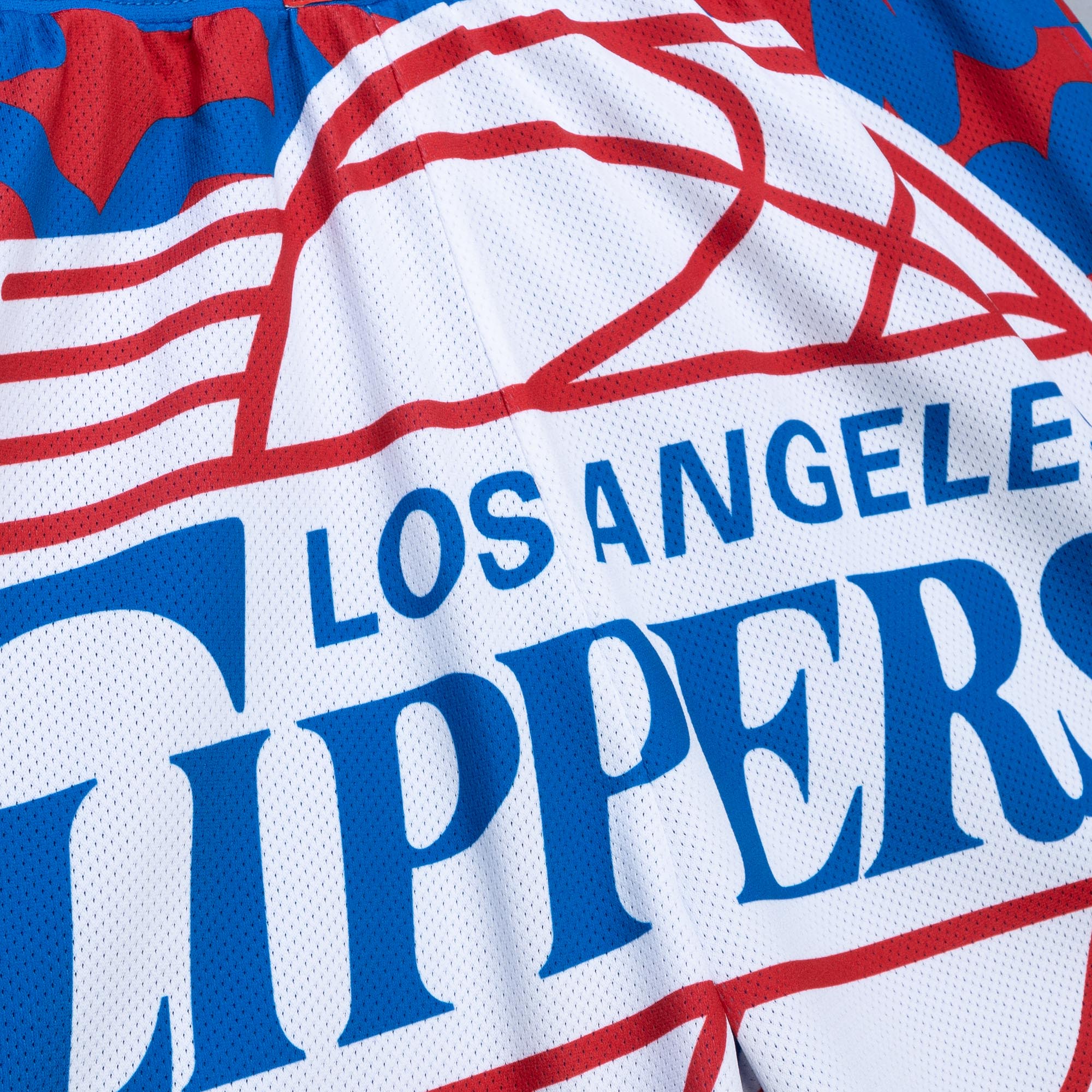Men's Mitchell & Ness Royal LA Clippers Jumbotron 2.0 Sublimated Shorts - Image 9
