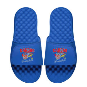 Men's ISlide Royal Kansas Jayhawks Basketball Collage Slide Sandals