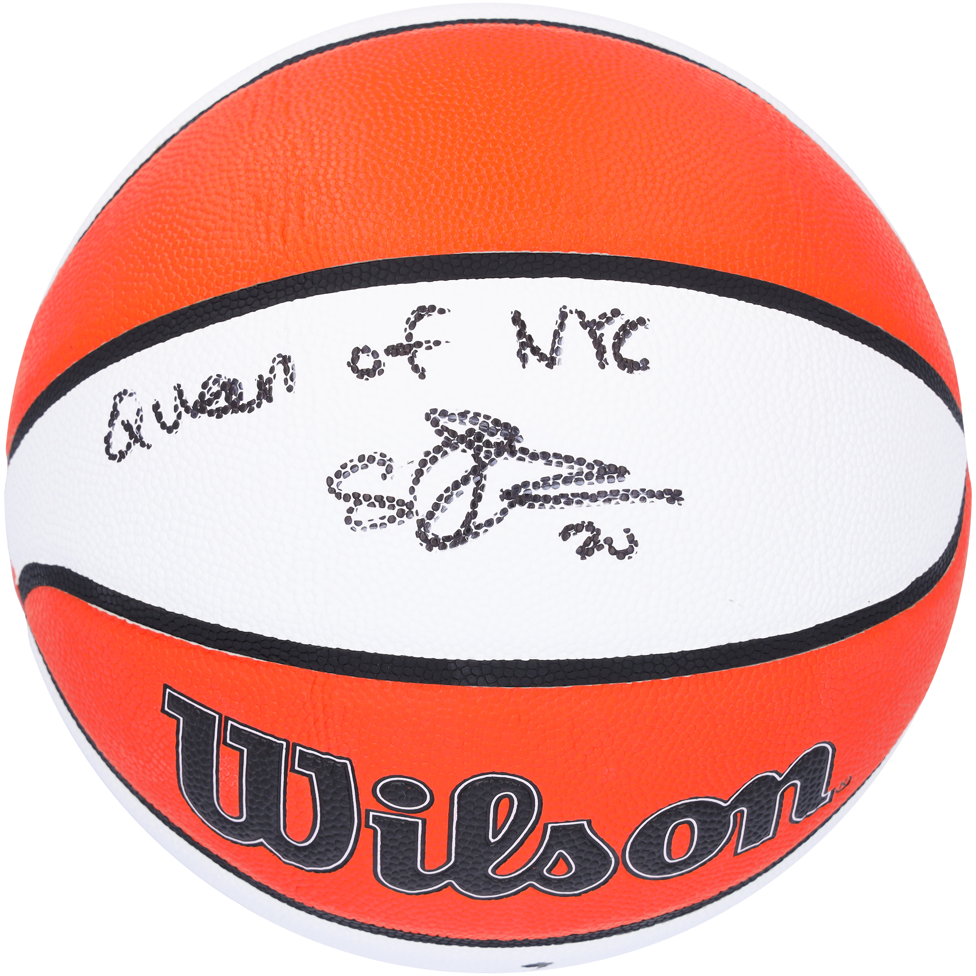 Sabrina Ionescu New York Liberty Autographed Wilson WNBA Authentic Series Indoor/Outdoor Basketball with "Queen of NYC" Inscription