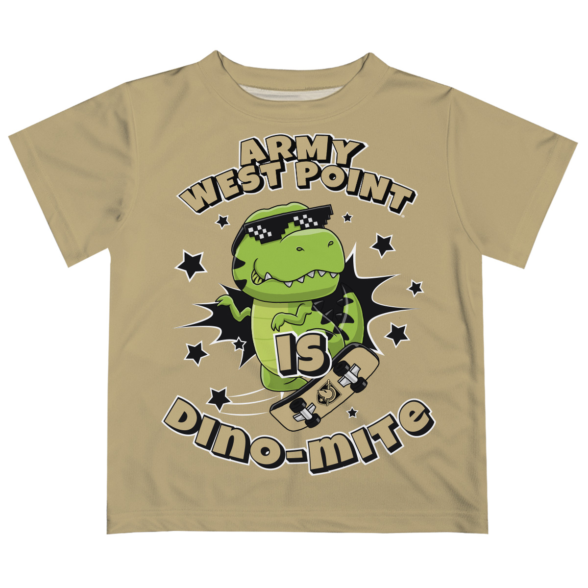 Infant Vive La Fete Gold Army Black Knights Dino-Mite T-Shirt