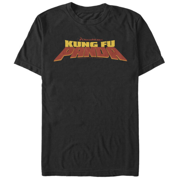 Men's Mad Engine Black Kung Fu Panda Color Logo Graphic T-Shirt