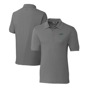 Men's Cutter & Buck Gray New York Jets Primary Logo DryTec Advantage Tri-Blend Pique Polo