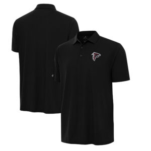 Men's Antigua Black Atlanta Falcons Era Polo