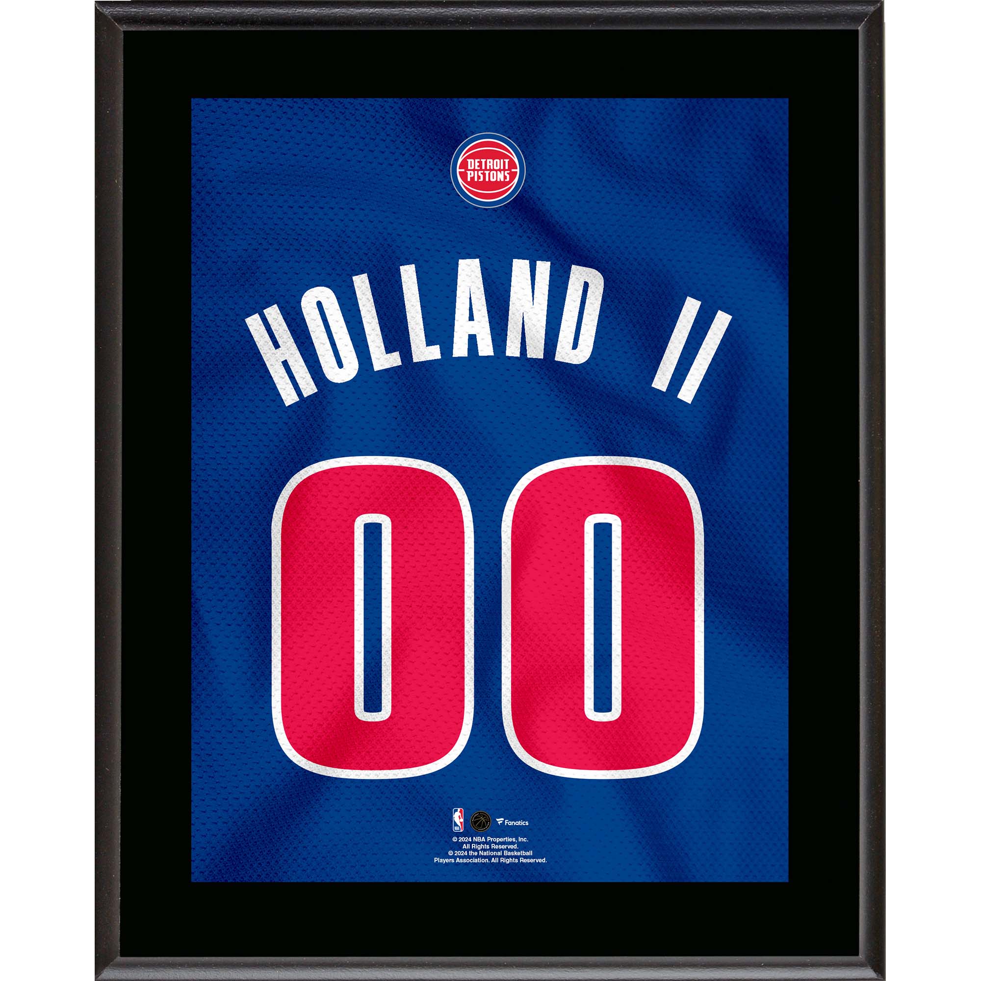 Ron Holland II Detroit Pistons 10.5" x 13" Jersey Number Sublimated Player Plaque