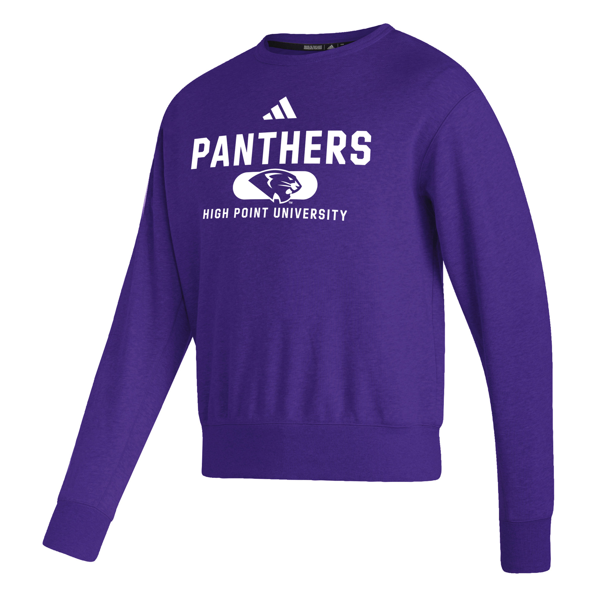 Men's adidas Purple High Point Panthers Vintage Pullover Sweatshirt - Image 6