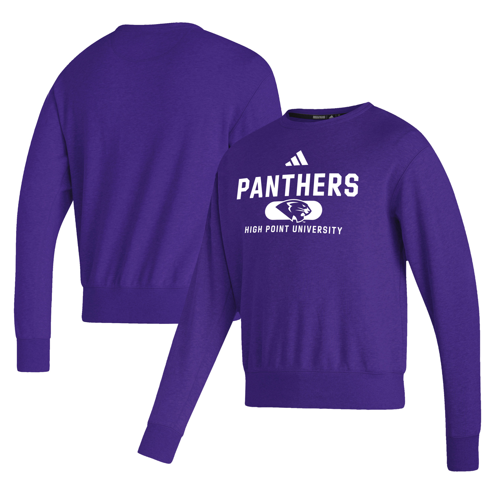 Men's adidas Purple High Point Panthers Vintage Pullover Sweatshirt