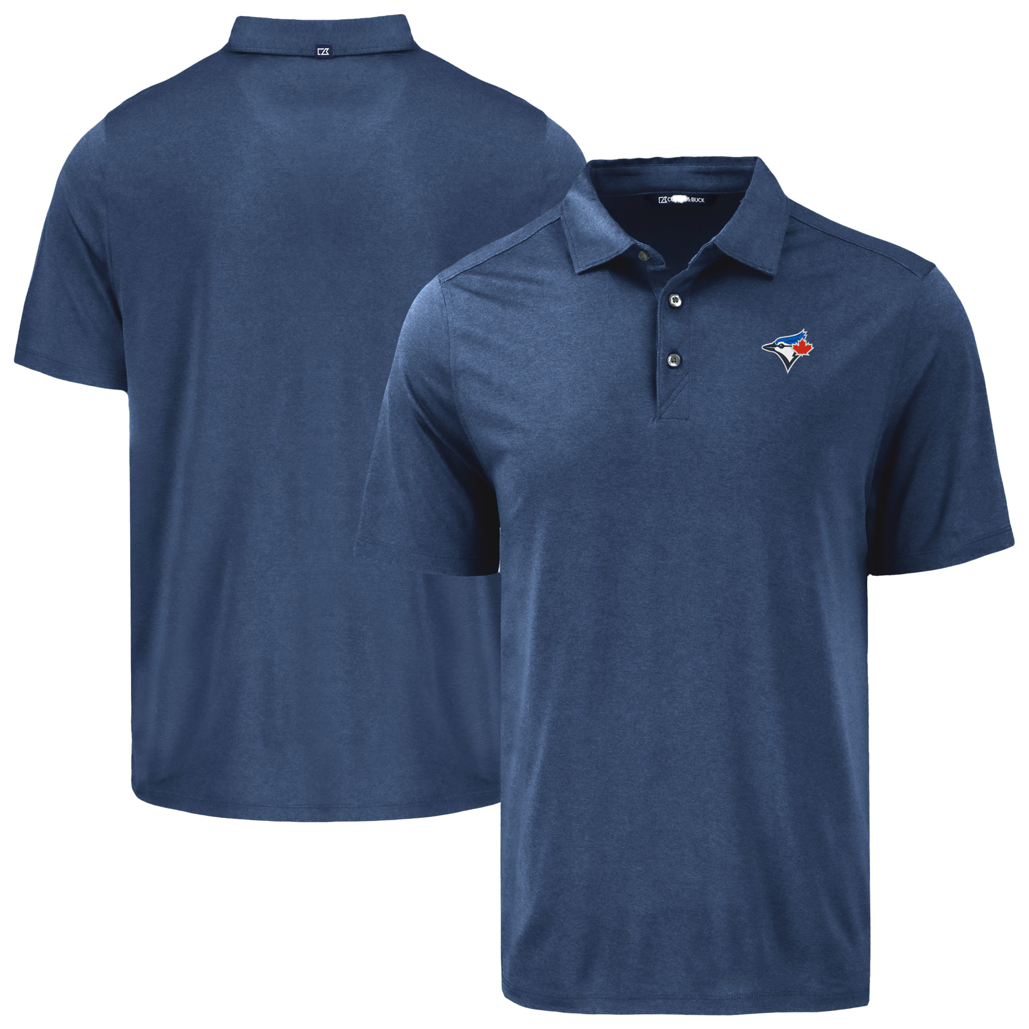 Men's Cutter & Buck Navy Toronto Blue Jays Coastline Epic Comfort Eco Recycled Polo