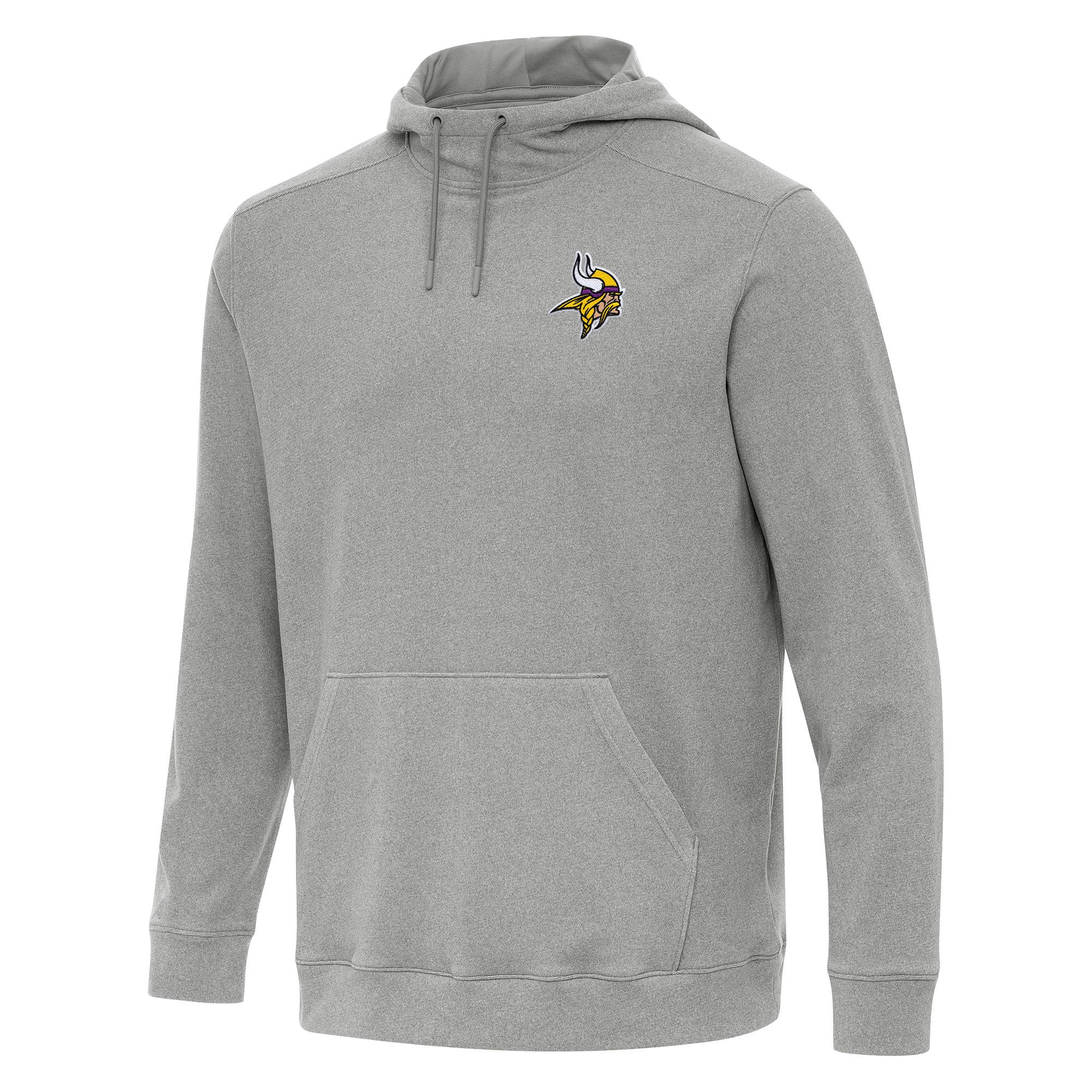 Men's Antigua Heather Gray Minnesota Vikings Cloud Pullover Hoodie