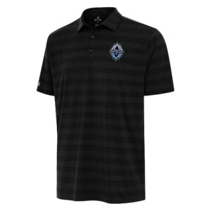 Men's Antigua Black Vancouver Whitecaps FC Big & Tall Tunnel Polo