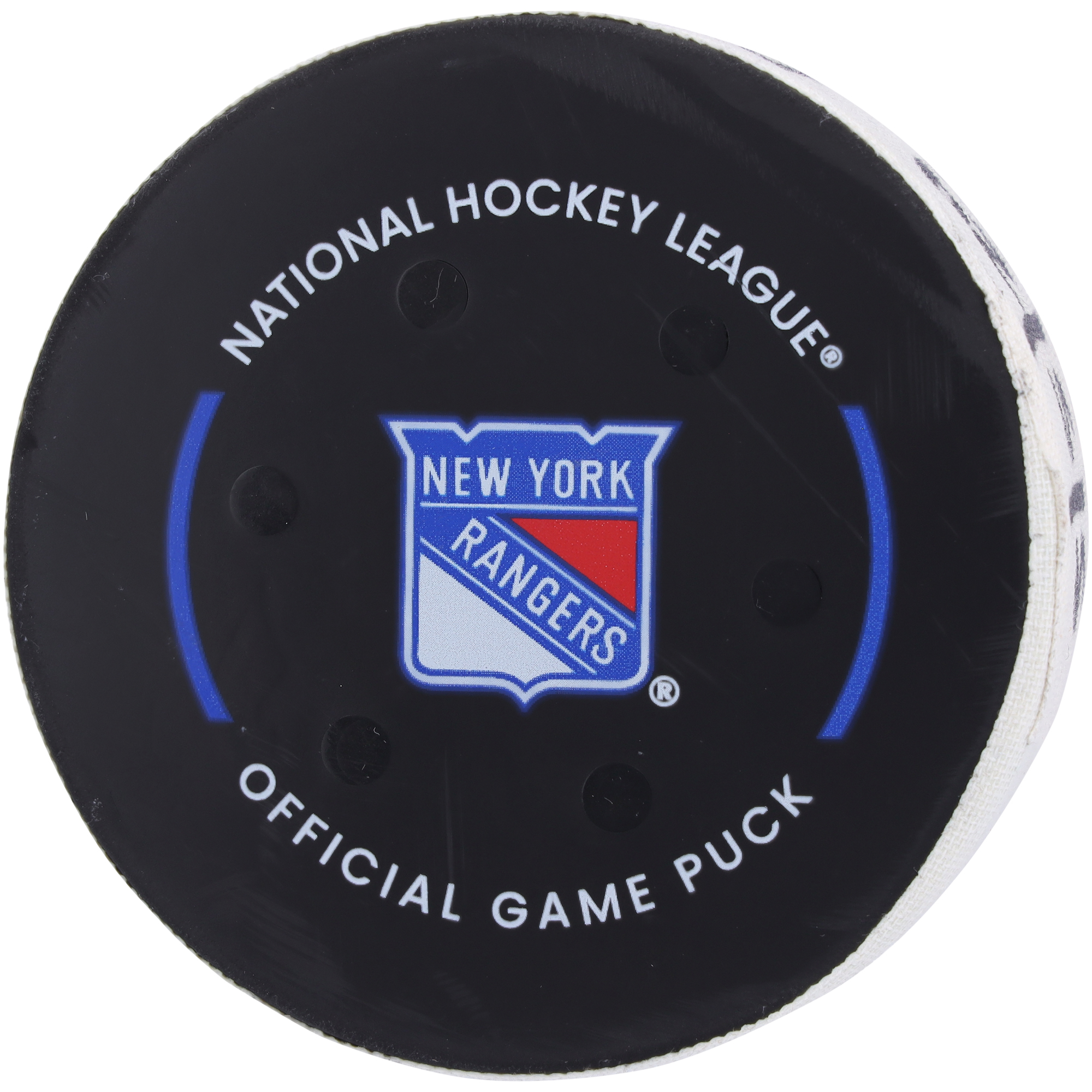 Mika Zibanejad New York Rangers Game-Used Goal Puck from 2024 Stanley Cup Playoffs Second Round Game 1 vs. Carolina Hurricanes - Second of Two Goals Scored - Image 2