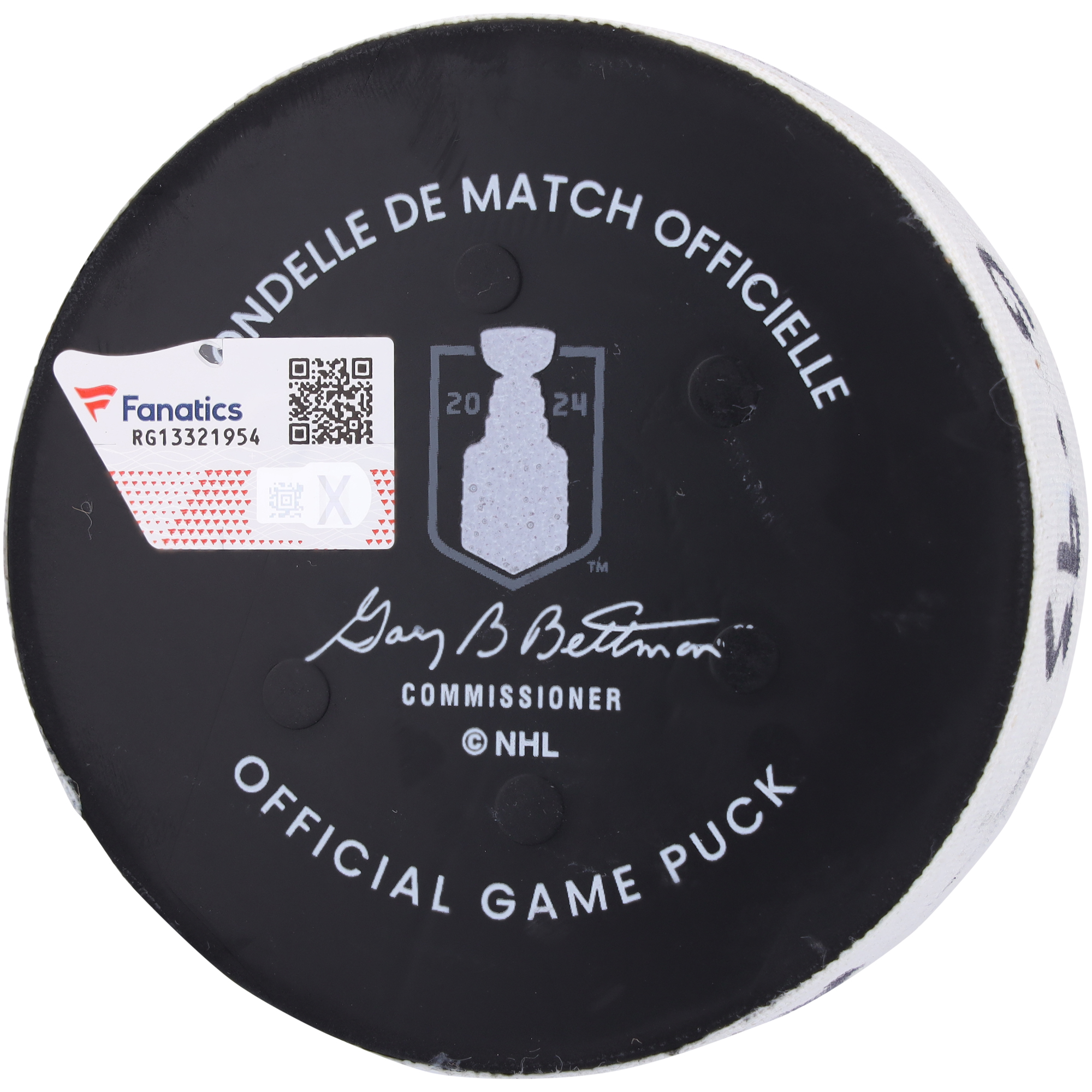 Mika Zibanejad New York Rangers Game-Used Goal Puck from 2024 Stanley Cup Playoffs Second Round Game 1 vs. Carolina Hurricanes - Second of Two Goals Scored - Image 6