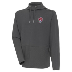 Men's Antigua Gray Colorado Rapids Pure Honeycomb Pullover Hoodie