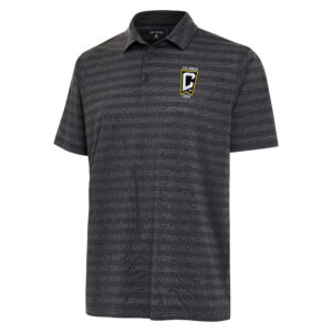 Men's Antigua Heather Black Columbus Crew Urge Polo