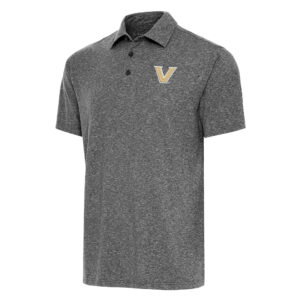 Men's Antigua  Heather Black Vanderbilt Commodores Big & Tall Par 3 Polo