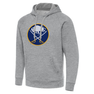 Men's Antigua Heather Gray Buffalo Sabres Big & Tall Victory Pullover Hoodie