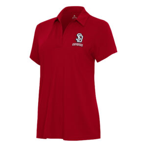 Women's Antigua Red South Dakota Coyotes Era Polo