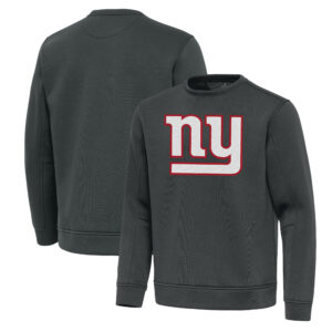 Men's Antigua Pewter New York Giants Relevant Lightweight Pullover Sweatshirt