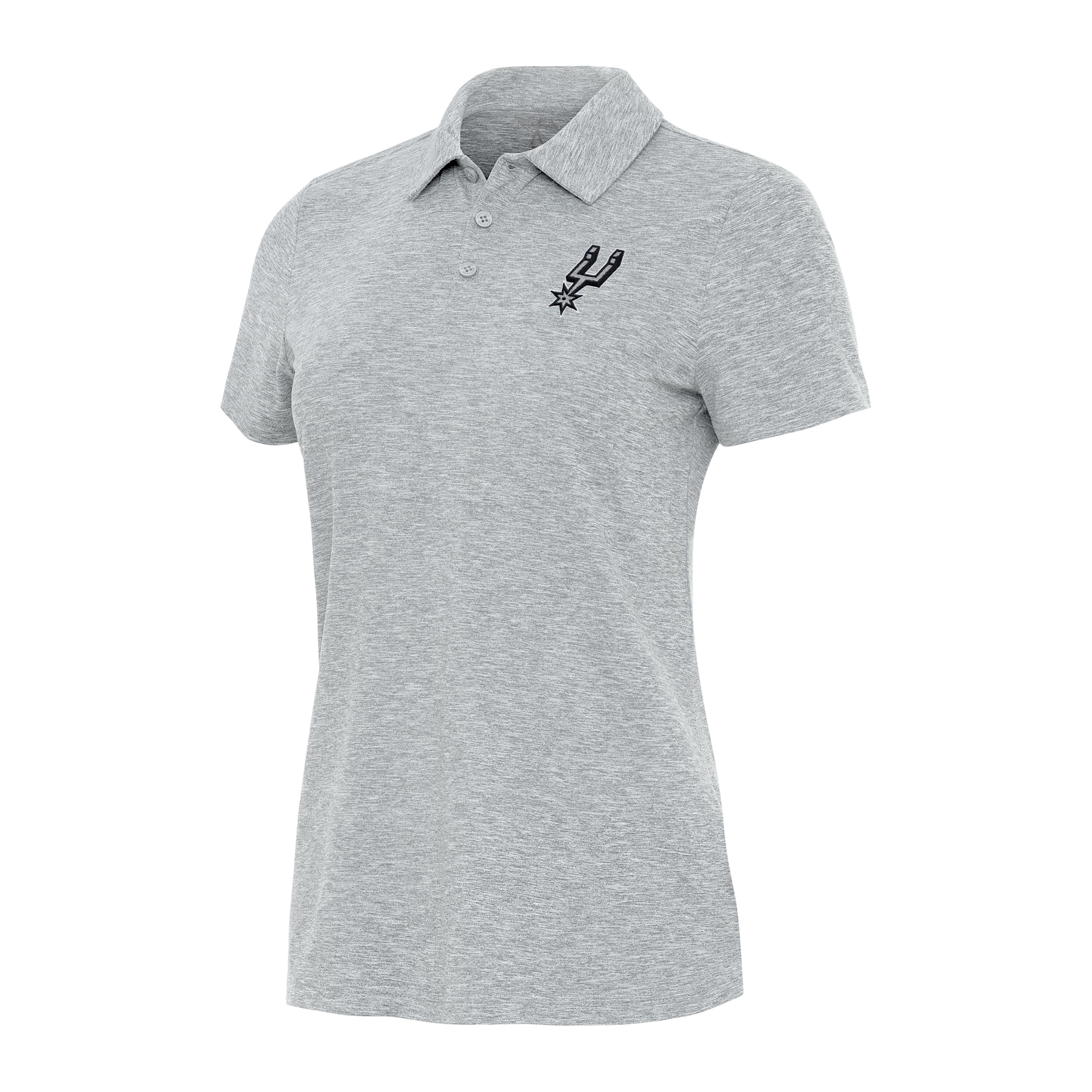 Women's Antigua Heather Gray San Antonio Spurs Matter Polo