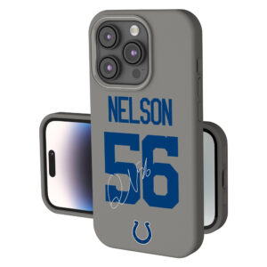 Keyscaper Quenton Nelson Gray Indianapolis Colts Ready Soft Touch iPhone Case