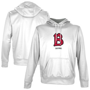 Youth ProSphere  White Benedictine Eagles Skiing Pullover Hoodie