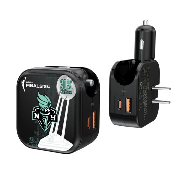 Keyscaper New York Liberty 2024 WNBA Finals Champions Two-In-One USB A/C Charger