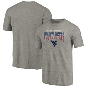 Men's Heathered Gray West Virginia Mountaineers Freedom Tri-Blend T-Shirt