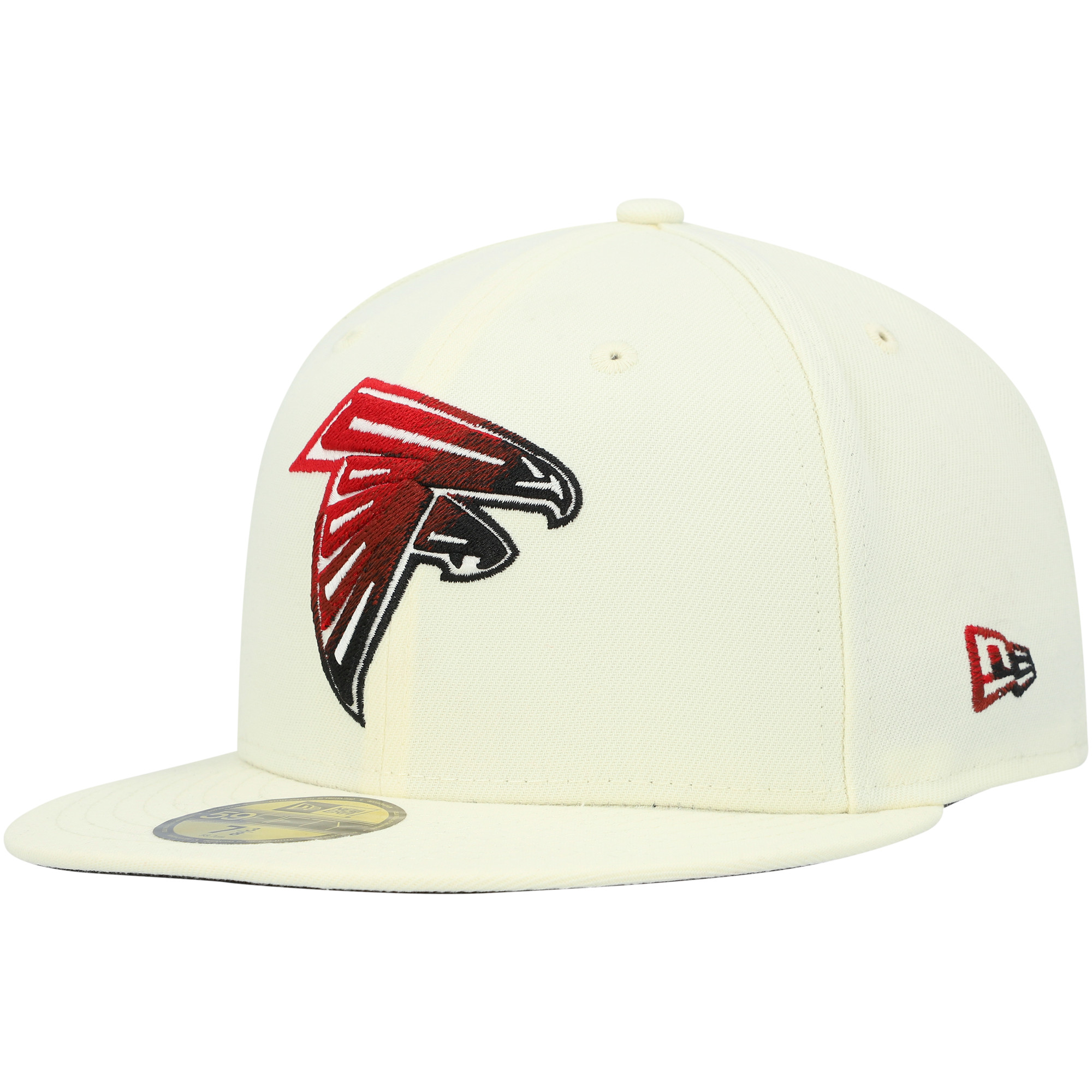 Men's New Era Cream Atlanta Falcons Chrome Color Dim 59FIFTY Fitted Hat - Image 2