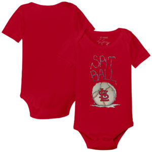 Infant Tiny Turnip Red St. Louis Cardinals Spit Ball Bodysuit