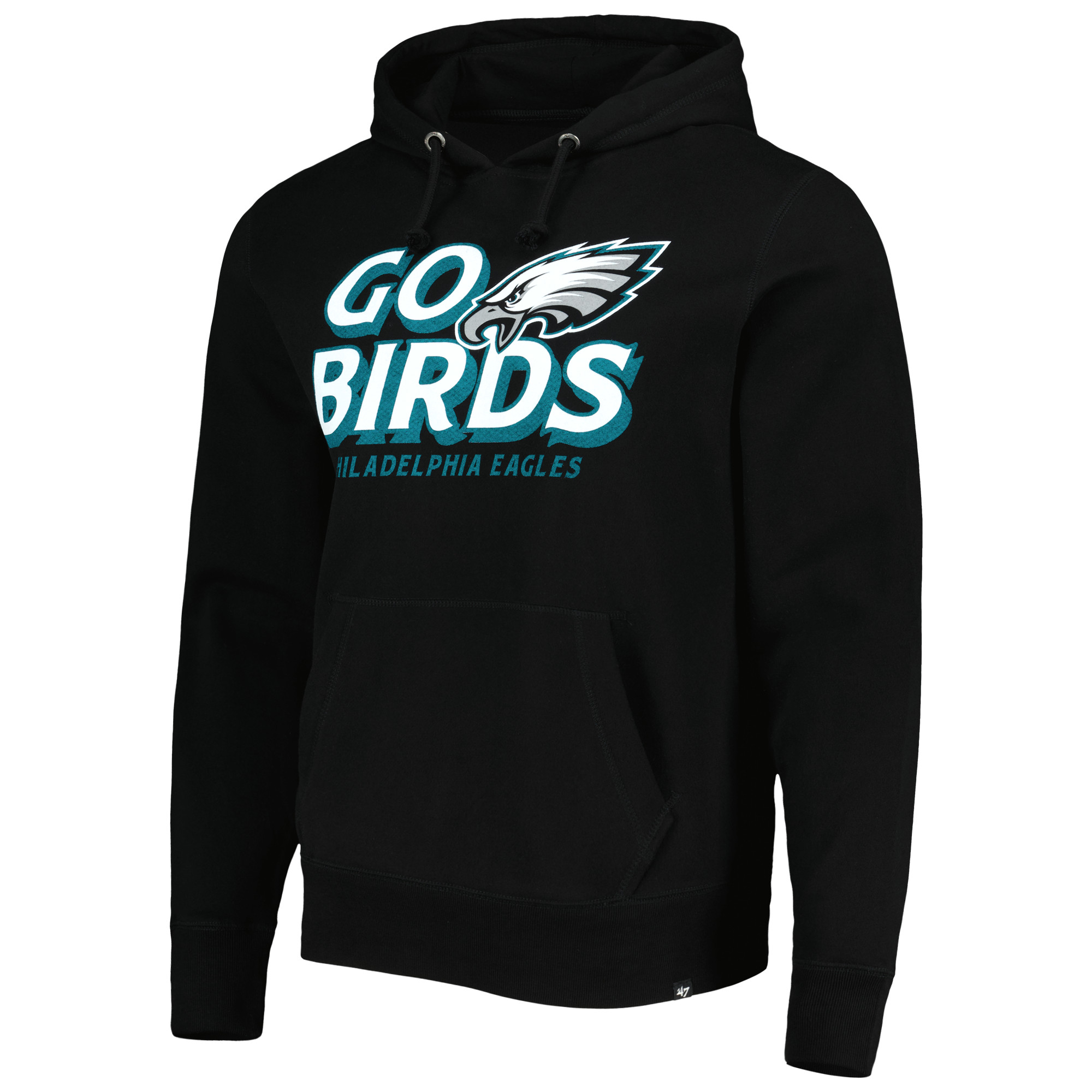 Men's '47 Black Philadelphia Eagles Regional Headline Pullover Hoodie - Image 3