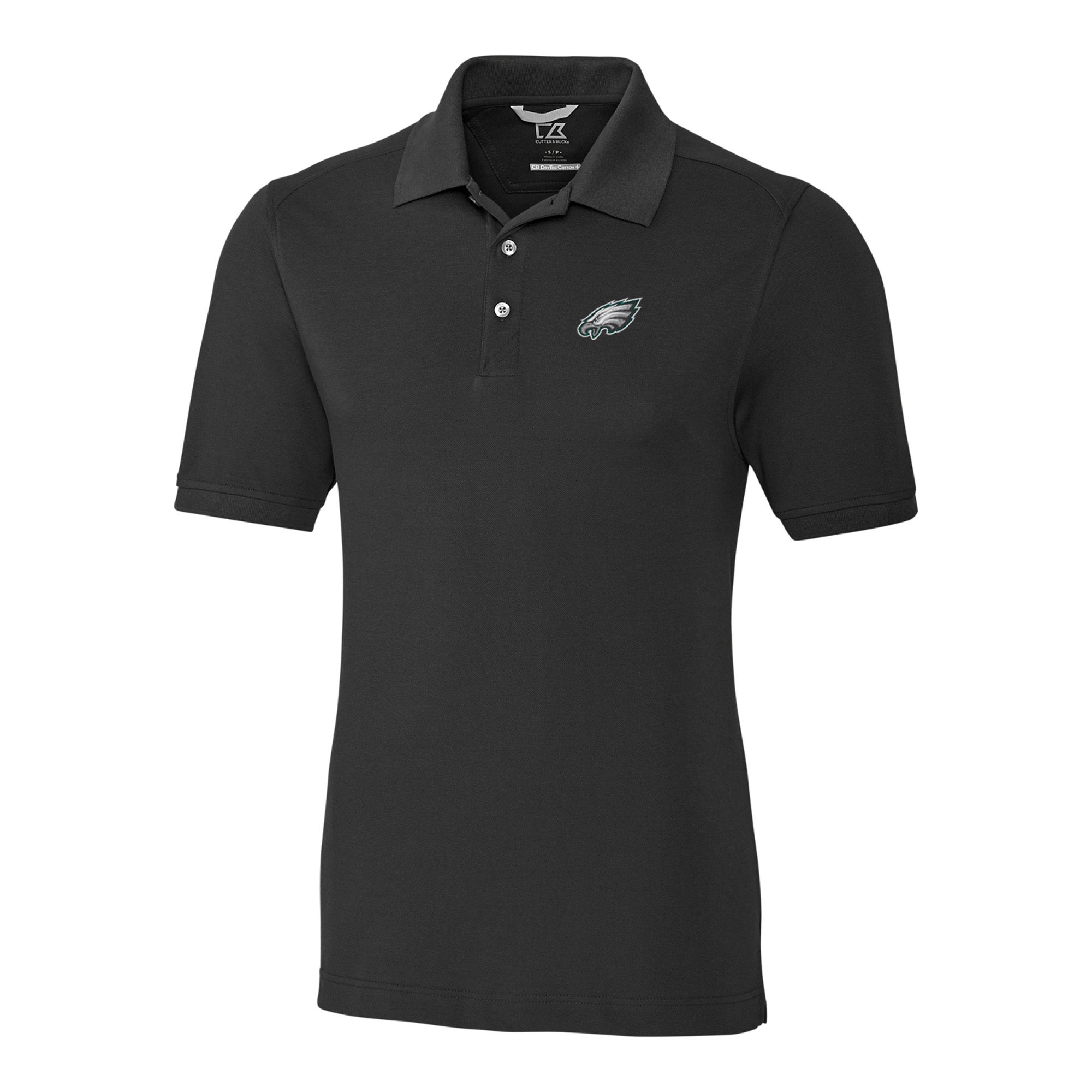 Men's Cutter & Buck Black Philadelphia Eagles Big & Tall Advantage Polo