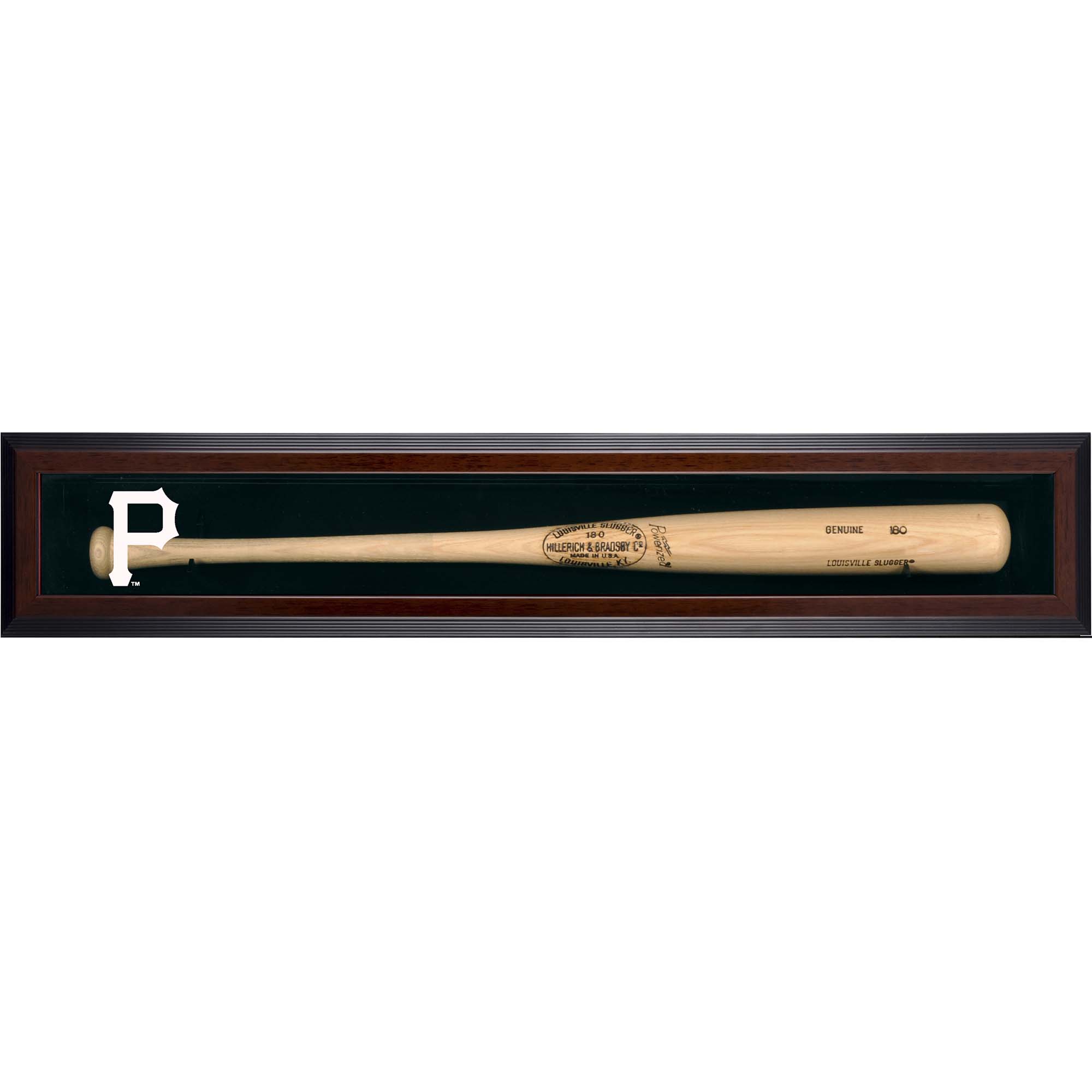 Pittsburgh Pirates (2014 - Present) Logo Brown Framed Single Bat Display Case