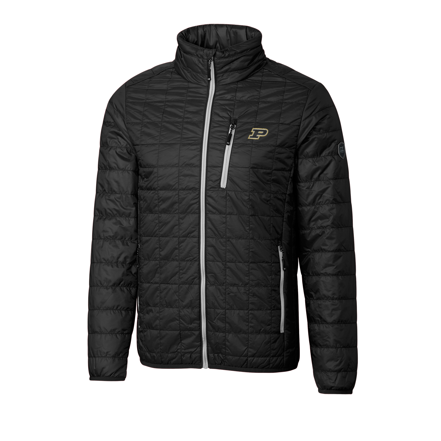 Men's Cutter & Buck Black Purdue Boilermakers Big & Tall Rainier Full-Zip Jacket