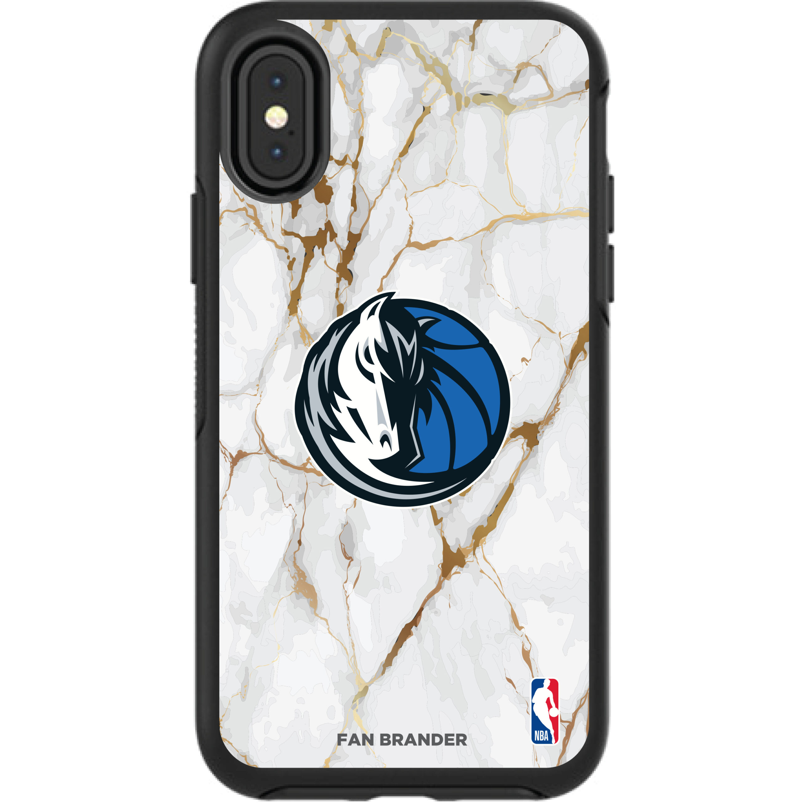 Black Dallas Mavericks iPhone Symmetry Marble Case