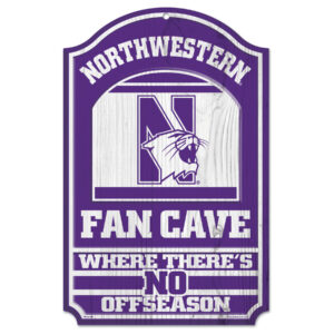 WinCraft Northwestern Wildcats 11'' x 17'' Fan Cave Wood Sign