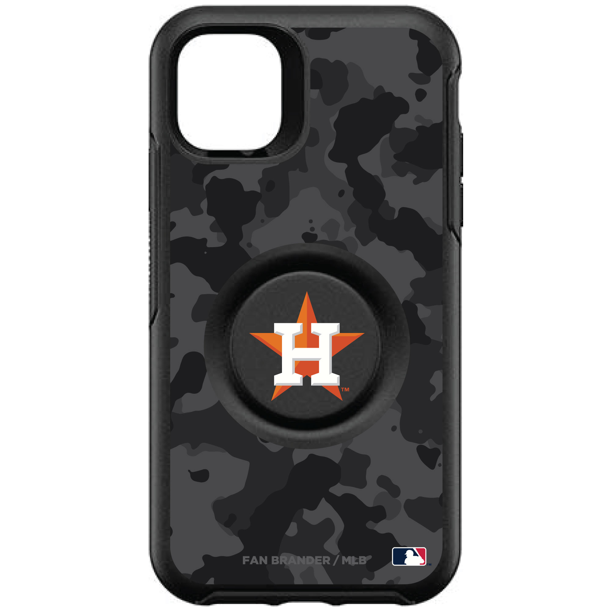 OtterBox Black Houston Astros Otter + Pop Urban Camo Design Symmetry iPhone Case