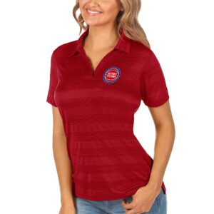 Women's Antigua Red Detroit Pistons Compass Polo