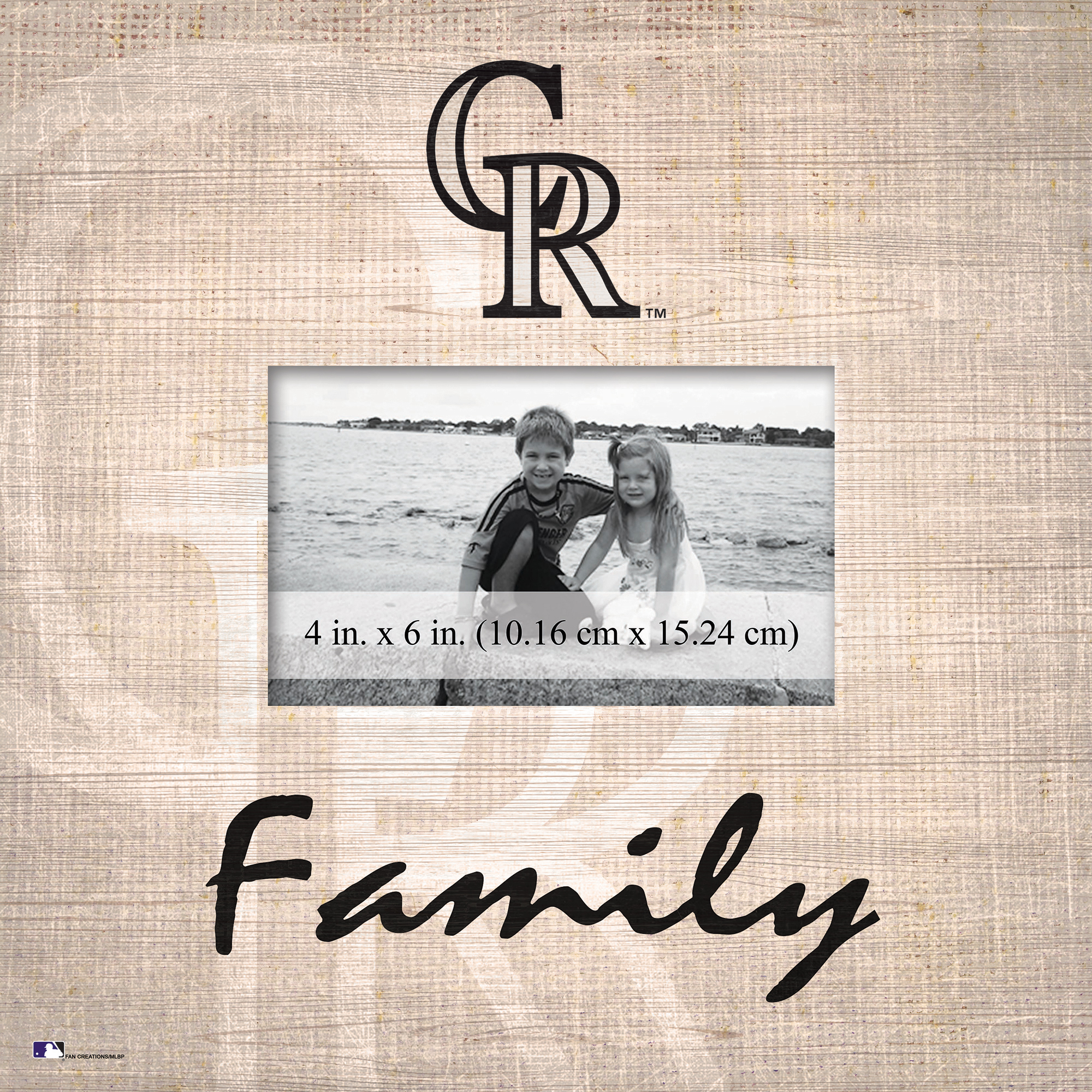 Colorado Rockies 10'' x 10'' Burlap Pattern Frame