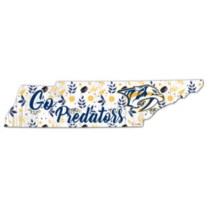 Nashville Predators 12'' Floral State Sign