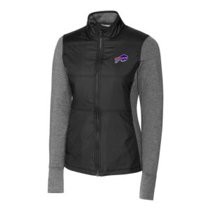 Women's Cutter & Buck Black Buffalo Bills Stealth Full-Zip Jacket